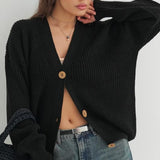 Cardigan tinta unita dalla vestibilità rilassata