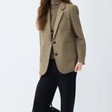 Blazer in lana marrone Maillard