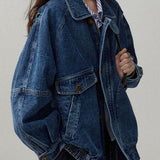 Giacca utility in denim lavato con collo alto