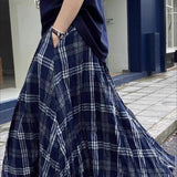 Gonna svasata scozzese a vita alta vintage