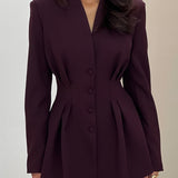 Blazer con scollo a V e dettaglio in vita