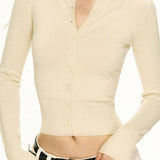 Cardigan corto in maglia slim fit