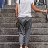 Pantaloni larghi da donna - Vita alta - Tessuto leggero e fluido - Comfort traspirante