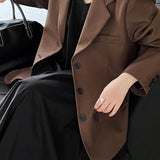 Blazer casual vintage a maniche lunghe