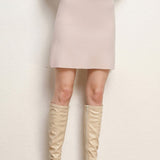 Minigonna a trapezio in lana