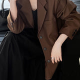 Blazer casual vintage a maniche lunghe