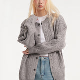 Cardigan a trecce dalla vestibilità rilassata