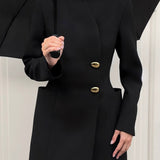 Elegante blazer aderente con scollo a V e maniche lunghe