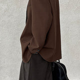 Blazer oversize con texture a nido d'ape