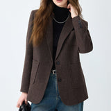 Blazer in lana marrone Maillard