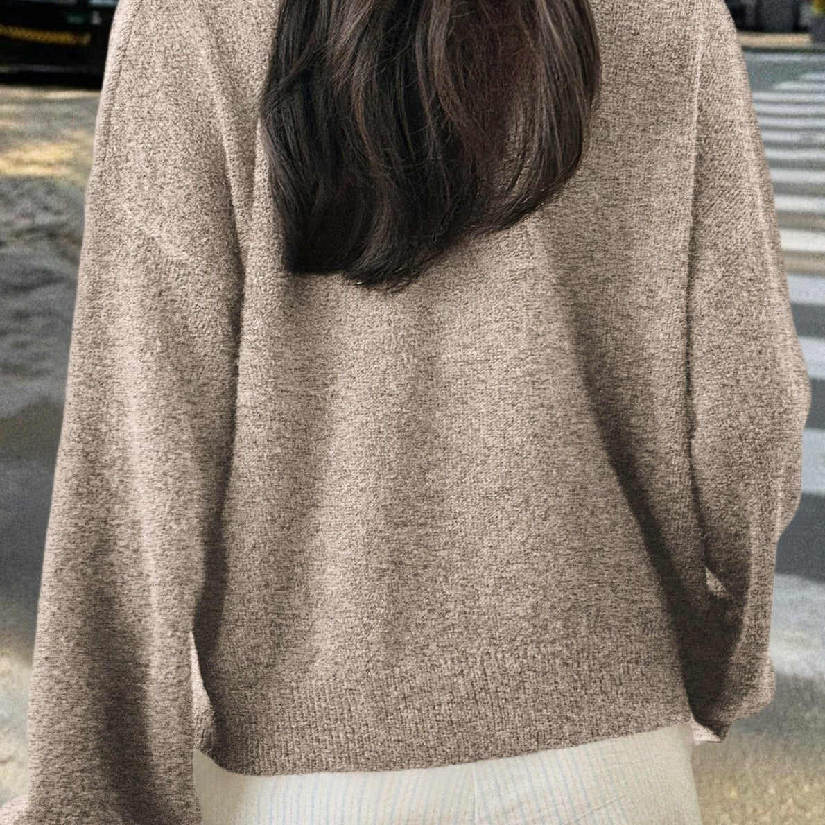 Cardigan minimalista a maniche lunghe con bottoni