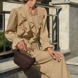 Completo due pezzi con top a maniche a campana vintage e pantaloni a gamba larga