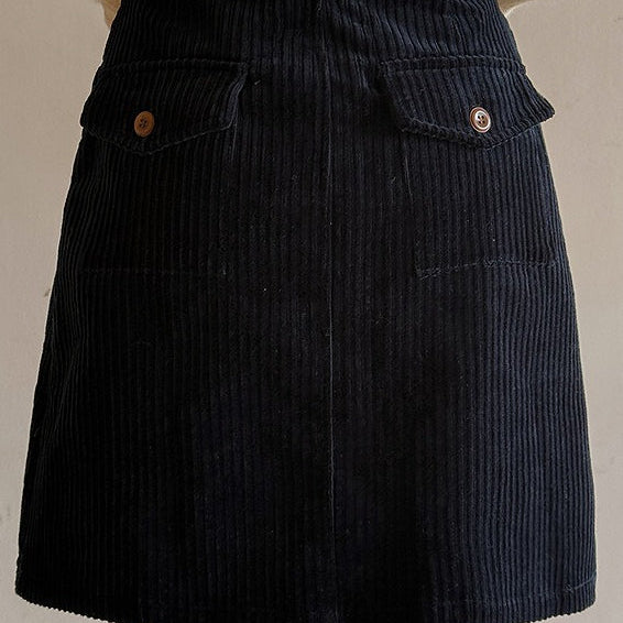 Minigonna vintage in velluto a coste