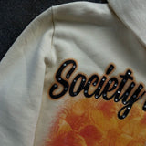 Felpa con cappuccio e stampa vintage