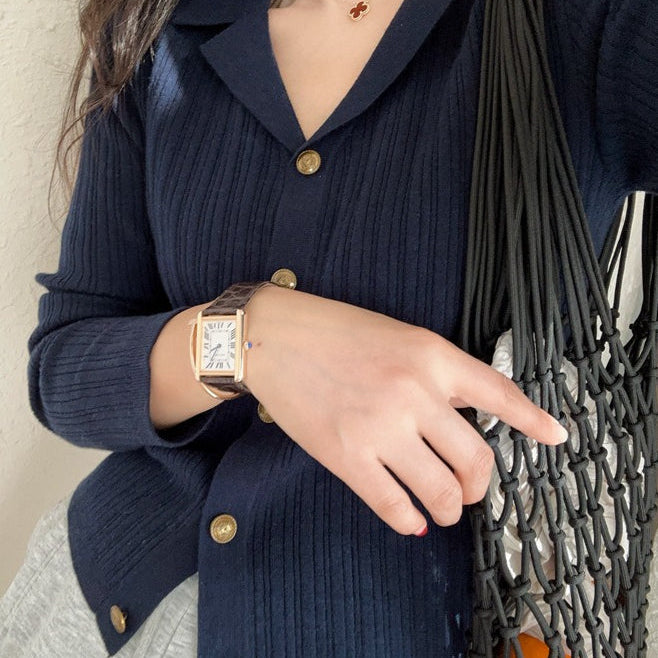 Cardigan testurizzato in misto lana