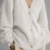 Cardigan a maniche lunghe con bottoni e scollo a V