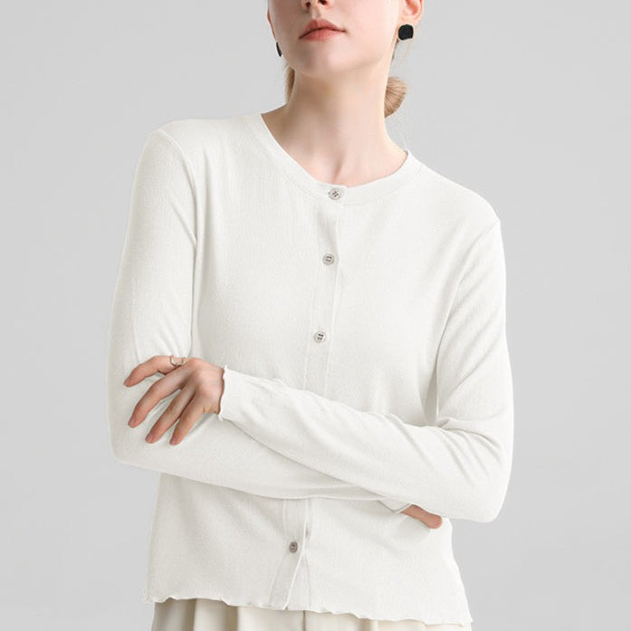 Cardigan in Tencel strutturato