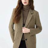 Blazer in lana marrone Maillard