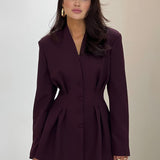 Blazer con scollo a V e dettaglio in vita