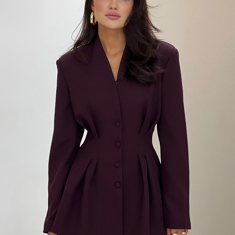 Blazer con scollo a V e dettaglio in vita