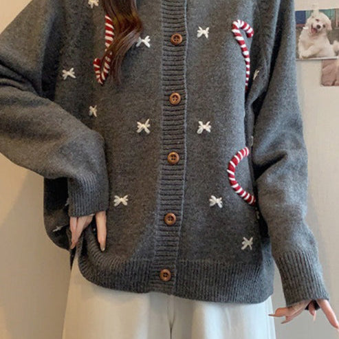 Cardigan morbido all'uncinetto