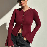 Cardigan sottile in maglia a coste