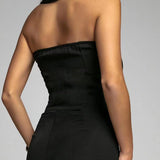 Tuta da donna - Senza spalline - Vita alta - Elegante vestibilità ampia