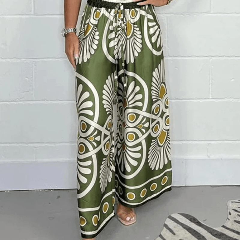 Pantaloni larghi da donna stampati - Comodi ed eleganti