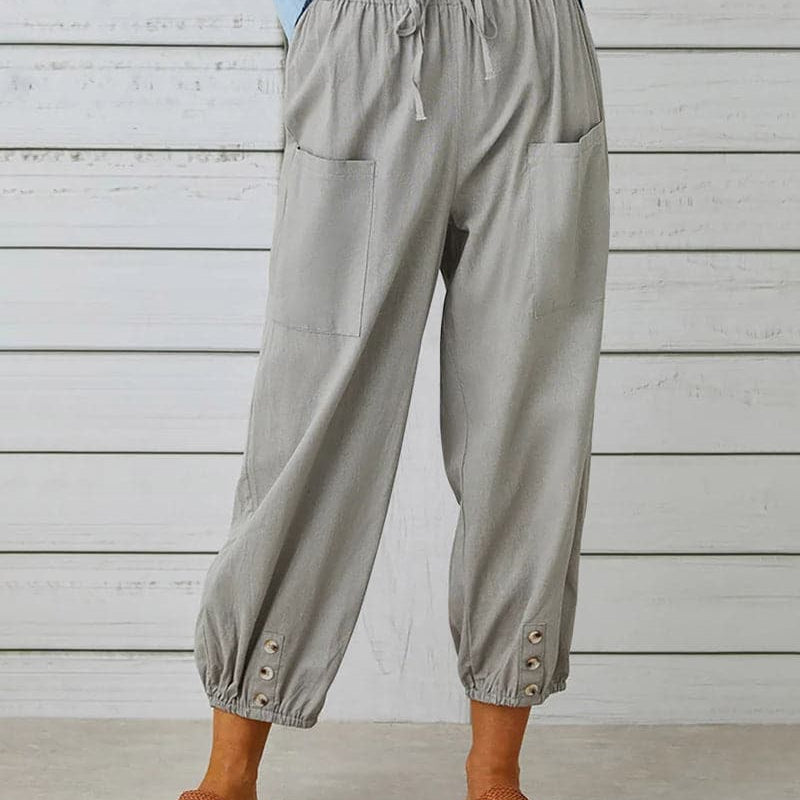 Pantaloni da donna - Vita alta - Vestibilità ampia - Eleganti e comodi