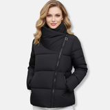 Giacca trapuntata da donna – Vestibilità regolare – Collo alto – Chiusura con zip – Tasche di sicurezza