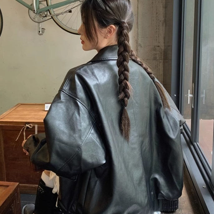 Giacca da motociclista oversize corta