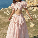 Completo gonna corta senza spalline con spalline regolari