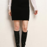 Minigonna a trapezio in lana