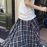 Gonna svasata scozzese a vita alta vintage