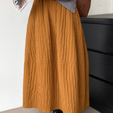 Gonna midi imbottita in cotone trapuntato vintage