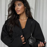 Completo due pezzi affusolato con cardigan scollo a V