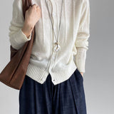 Cardigan in maglia di lana atmosferica