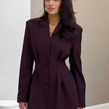 Blazer con scollo a V e dettaglio in vita