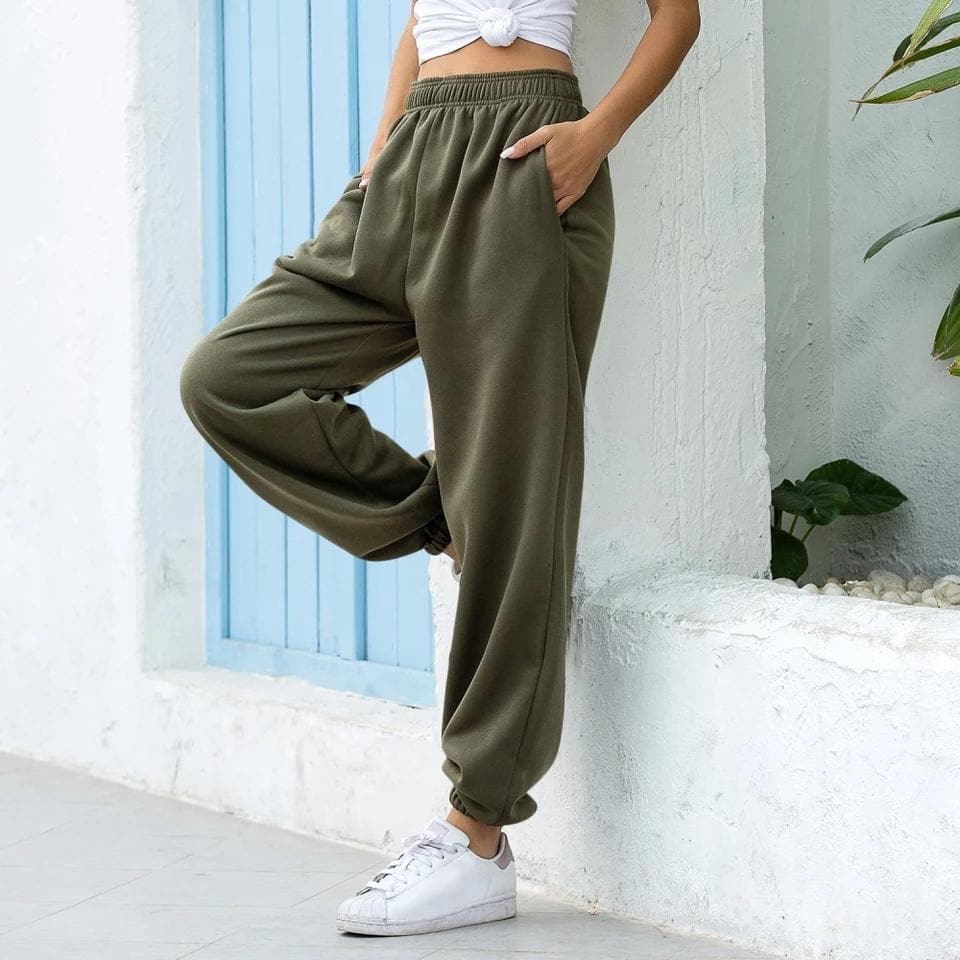 Pantaloni da jogging da donna - Comodi ed eleganti - Elastico in vita - Taglio moderno