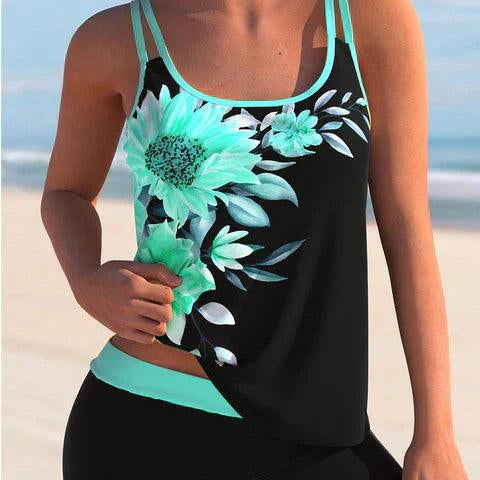 Costume da bagno due pezzi con stampa floreale - Elegante e comodo