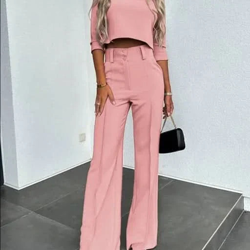 Completo da donna - Elegante tailleur pantalone - Vestibilità slim - Tessuto confortevole - Stile chic e moderno