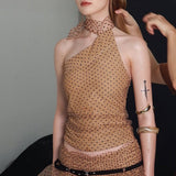 Completo due pezzi con top corto e scollo all'americana