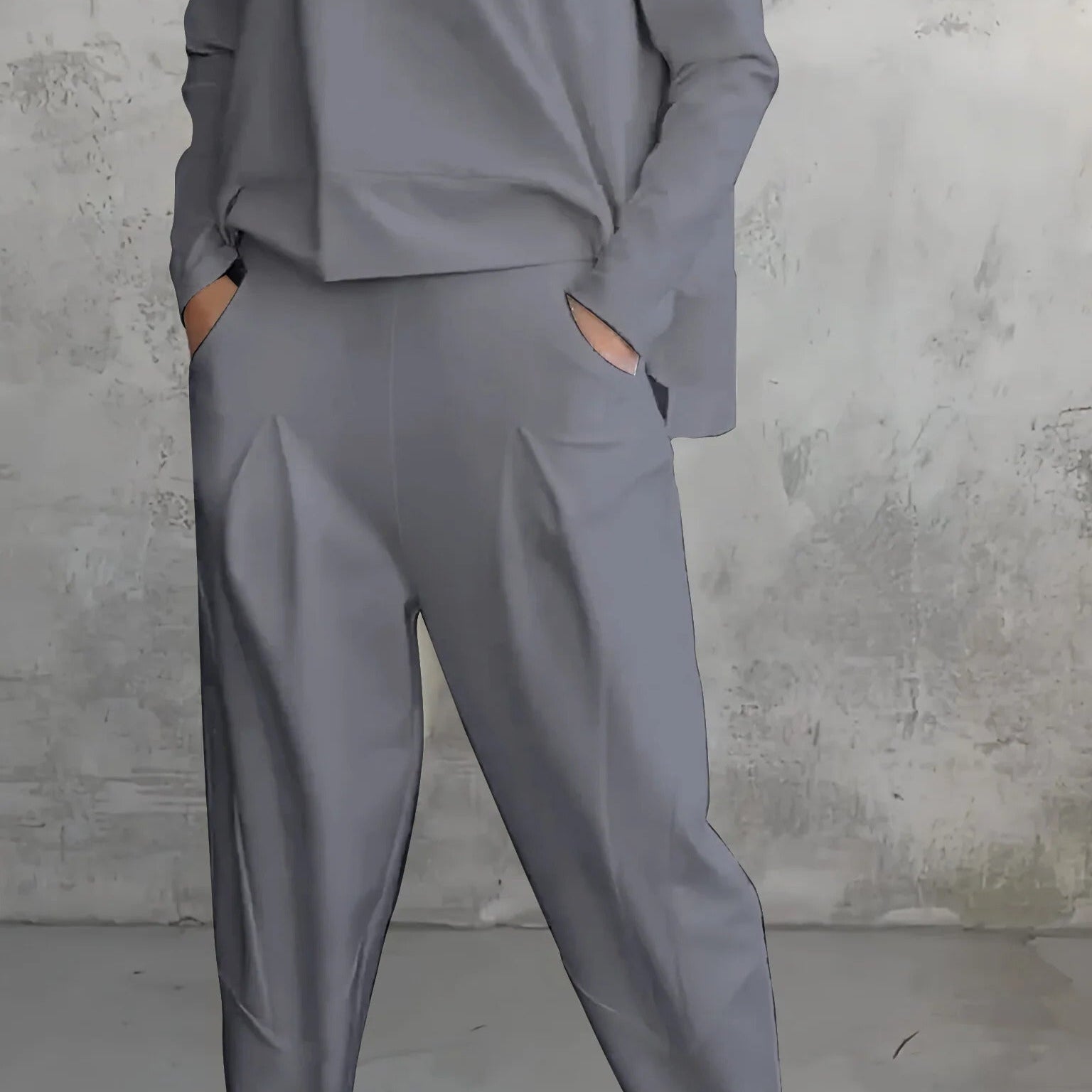 Completo da salotto da donna – Vestibilità rilassata – Maglia morbida – Pantaloni a gamba dritta