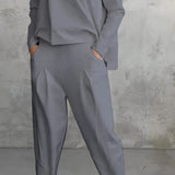 Completo da salotto da donna – Vestibilità rilassata – Maglia morbida – Pantaloni a gamba dritta