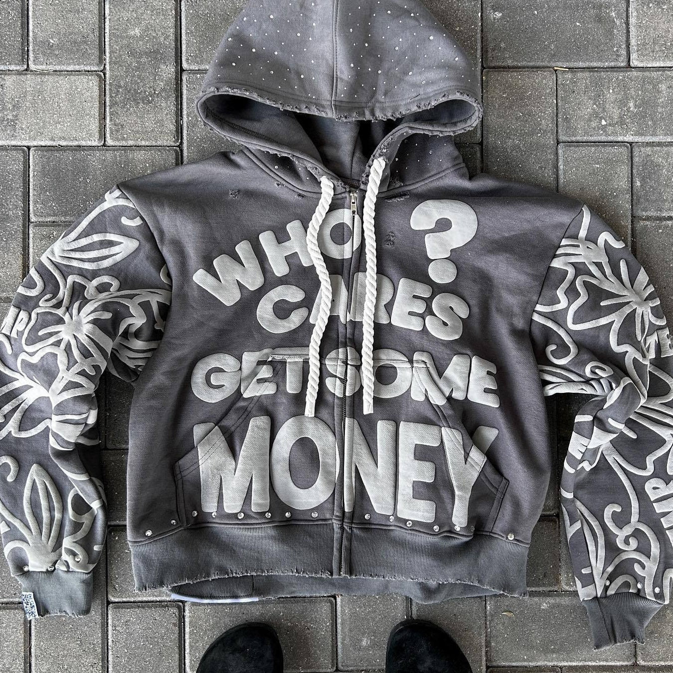 Felpa con cappuccio grafica Street Style