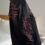 Felpa con stampa vintage di rose rovinate