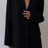 Blazer nero stile retrò ampio