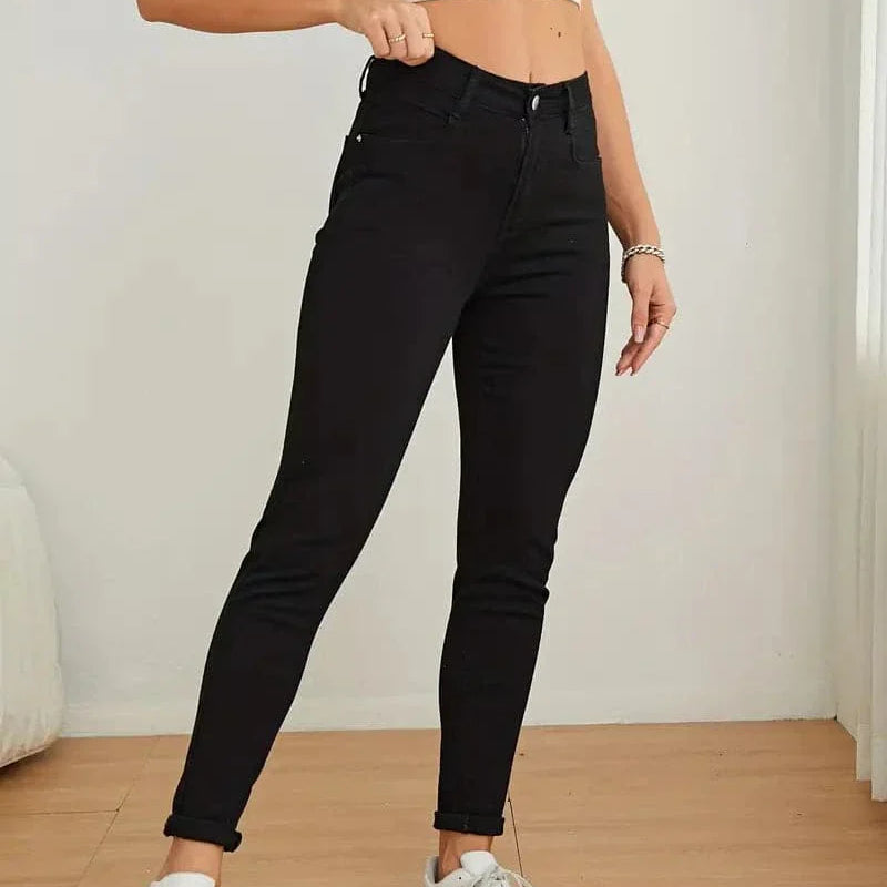 Jeans skinny da donna - Vita alta - Taglio aderente - Elasticizzati e comodi