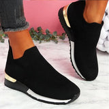 Sneakers da donna - Tessuto a maglia traspirante - Suola leggera e confortevole - Slip-on