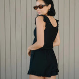 Tuta da donna – Taglio aderente – Scollo avvolgente – Asciugatura rapida – Tessuto traspirante